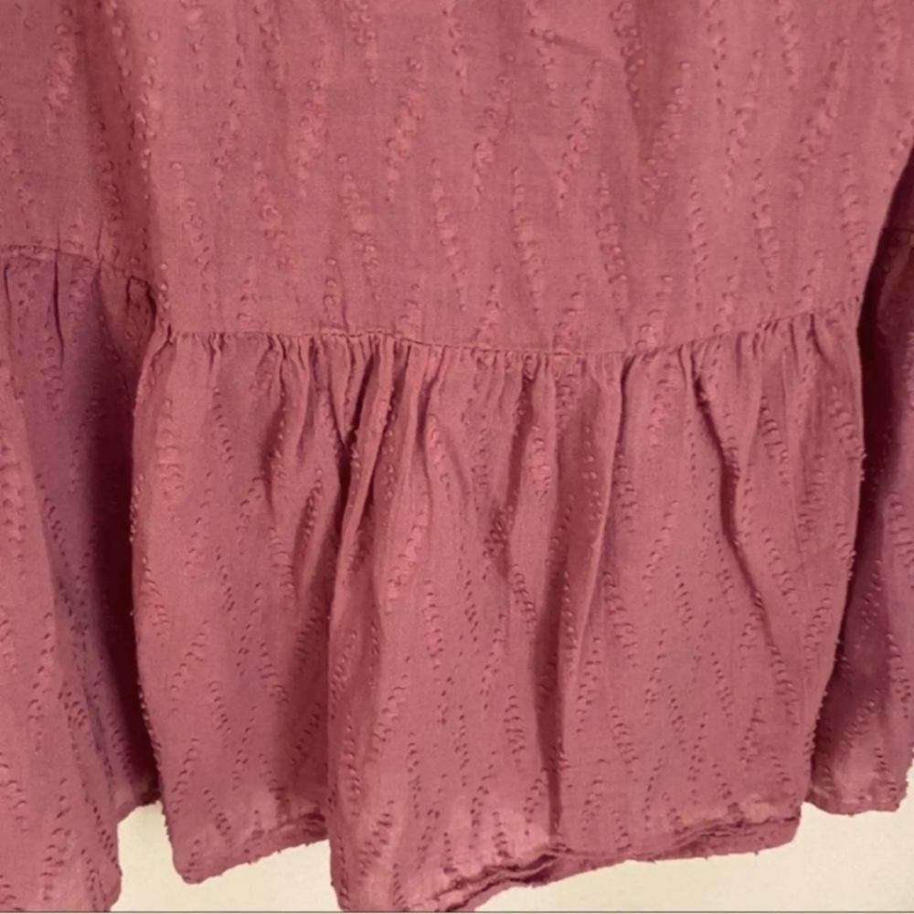 ANTHROPOLOGIE Dolan left coast Pink Babydoll Top Size Medium - Picture 6 of 13